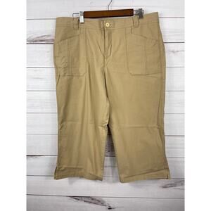 Women's Dockers Khaki Capri Pants Ideal Fit‎ Size 16